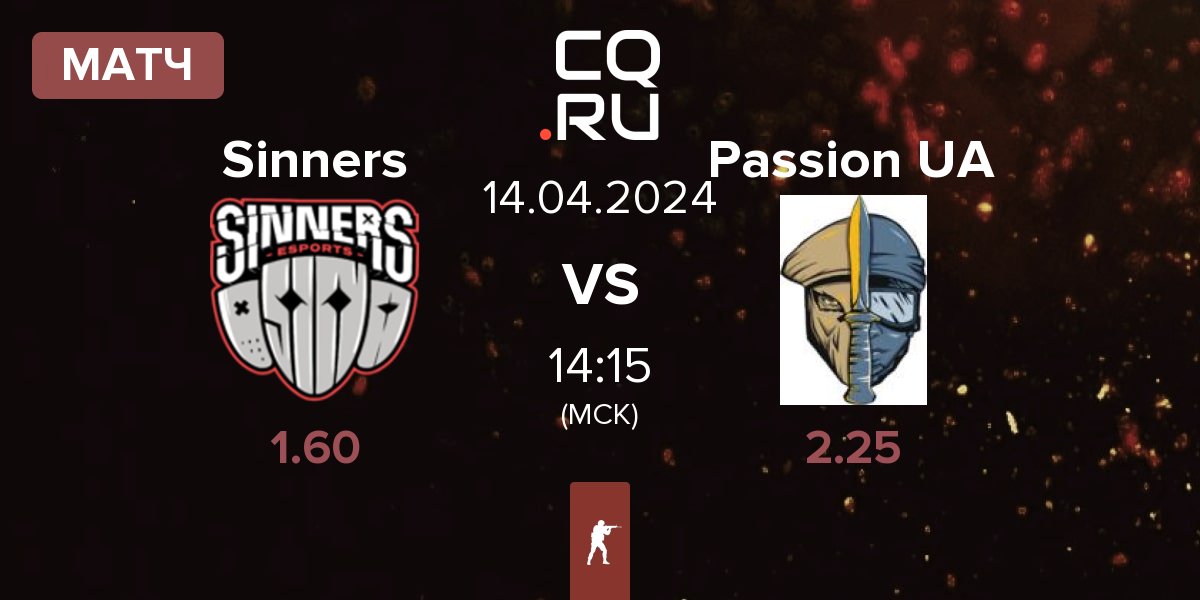 Матч Sinners Esports Sinners vs Passion UA | 14.04