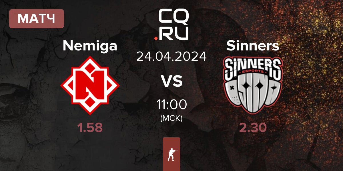 Матч Nemiga Gaming Nemiga vs Sinners Esports Sinners | 23.04