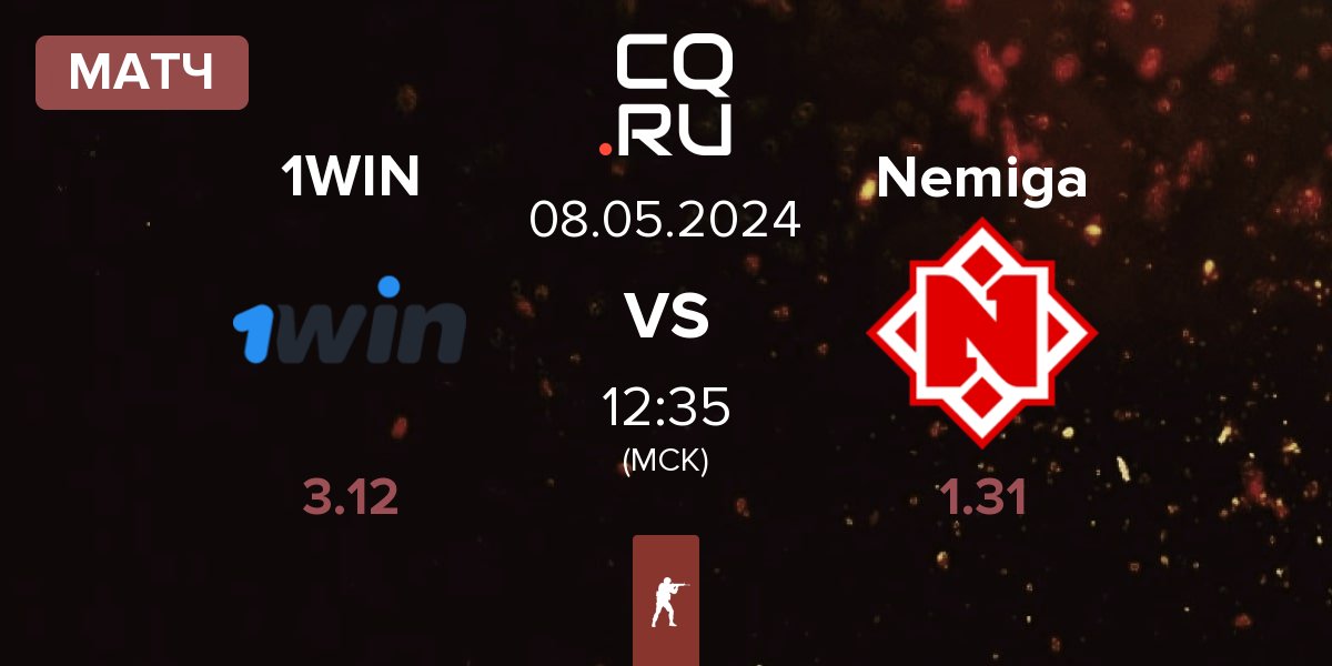 Матч 1WIN vs Nemiga Gaming Nemiga | 08.05
