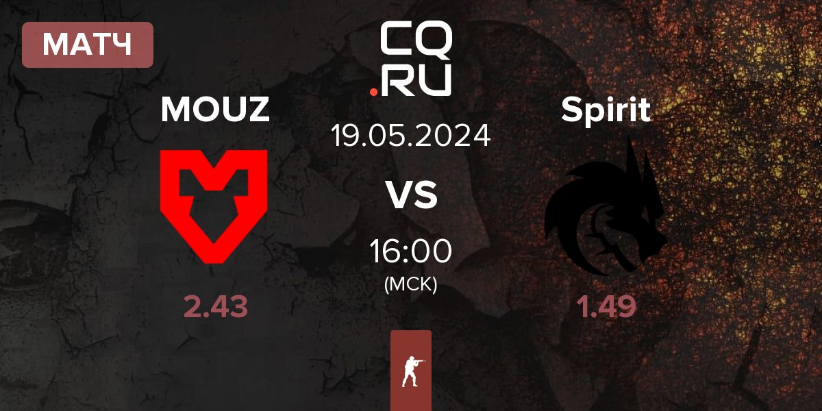 Матч MOUZ vs Team Spirit Spirit | 19.05