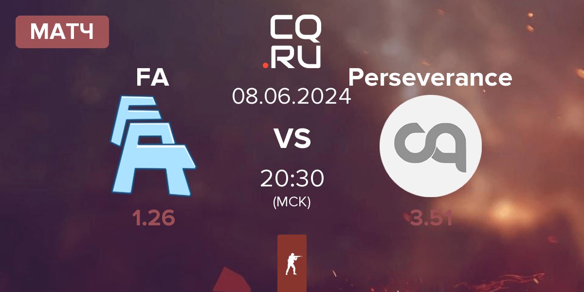 Матч FLUFFY AIMERS FA vs Perseverance Gaming Perseverance | 08.06