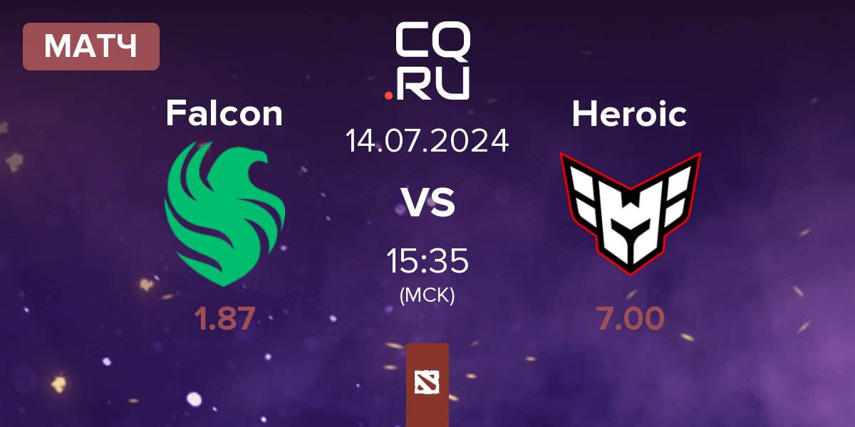 Матч Team Falcons Falcon vs Heroic | 14.07