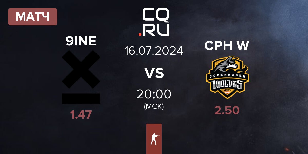 Матч 9INE vs Copenhagen Wolves CPH W | 16.07