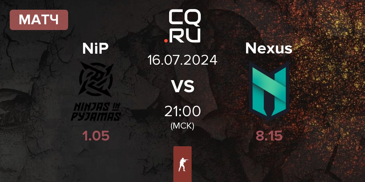 Матч Ninjas in Pyjamas NiP vs Nexus Gaming Nexus | 16.07