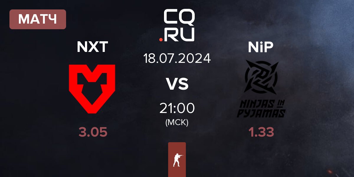 Матч MOUZ NXT NXT vs Ninjas in Pyjamas NiP | 18.07