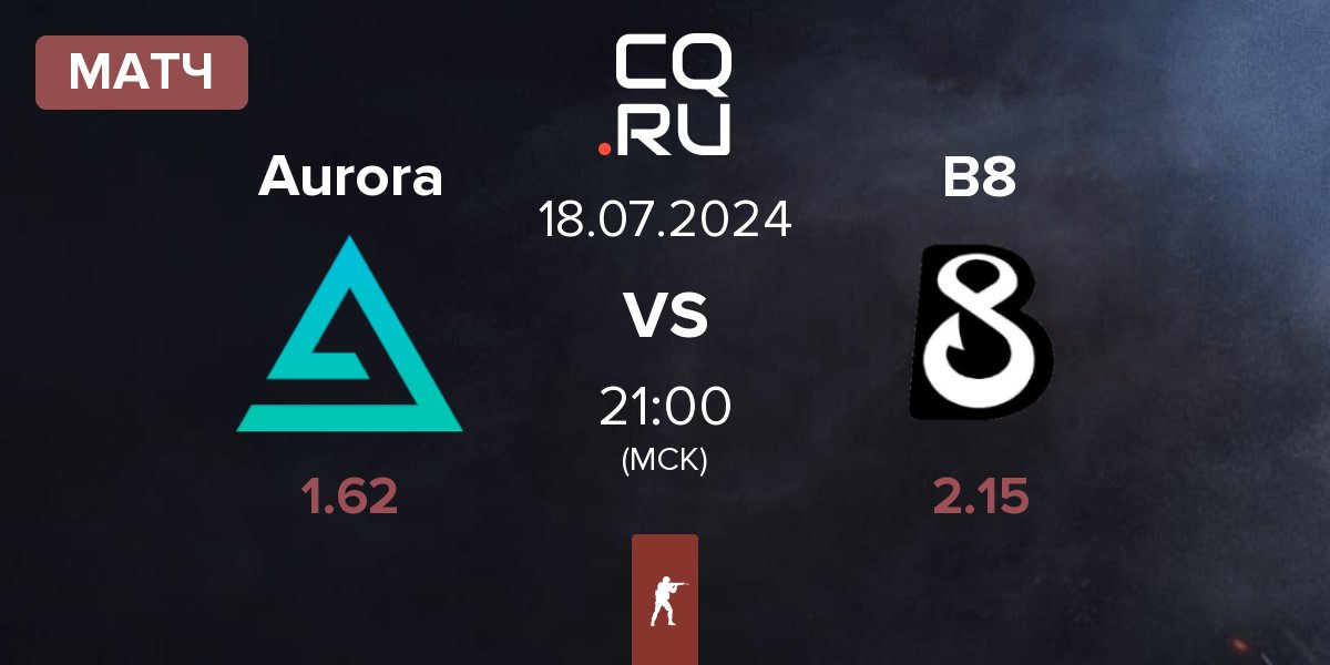 Матч Aurora Gaming Aurora vs B8 | 18.07