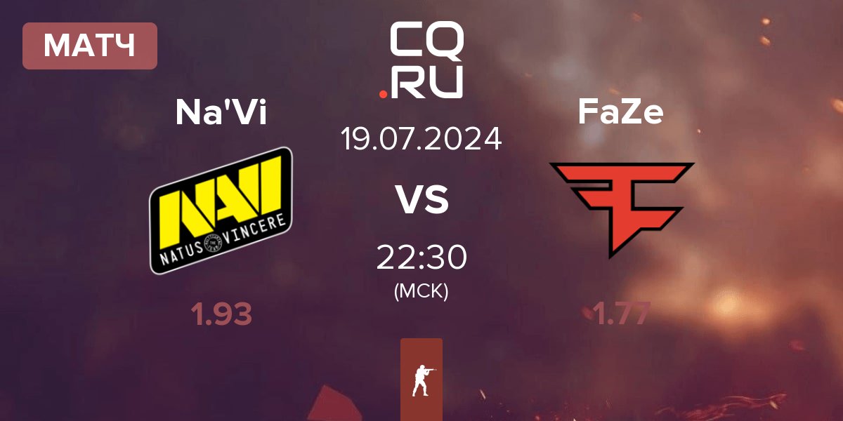 Матч Natus Vincere Na'Vi vs FaZe Clan FaZe | 19.07