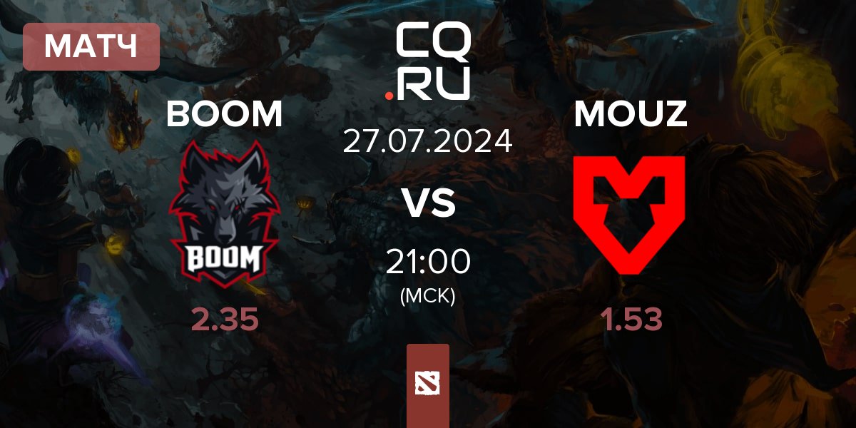 Матч BOOM Esports BOOM vs MOUZ | 27.07