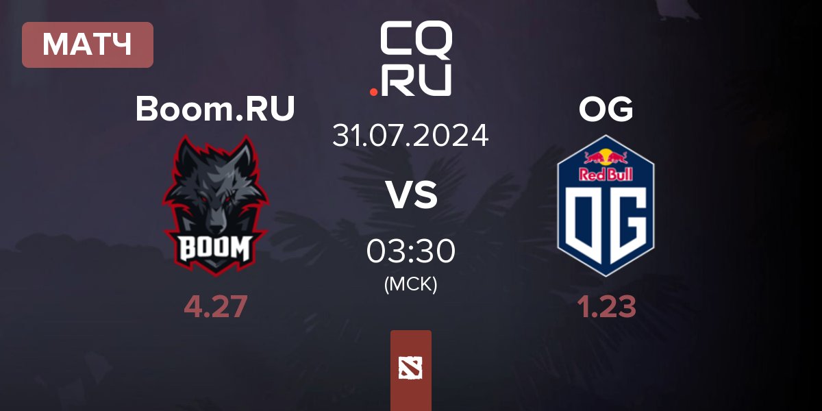 Матч Boom eSports Boom.RU vs OG | 31.07