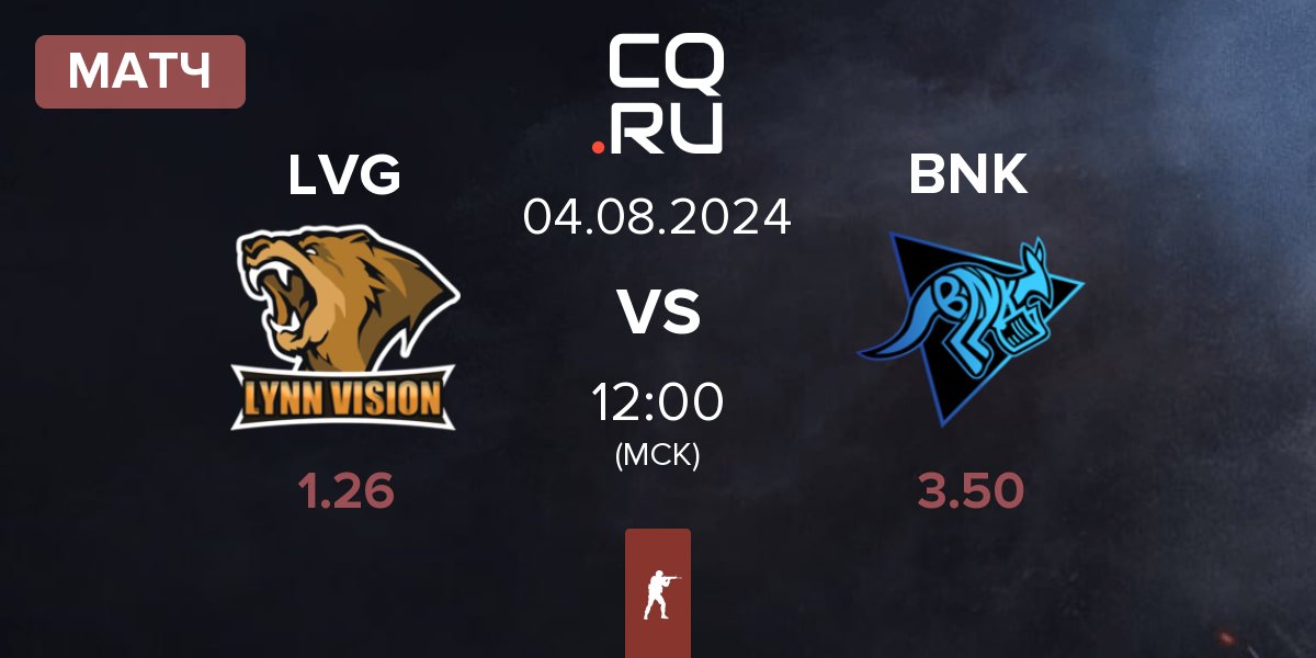 Матч Lynn Vision Gaming LVG vs Bad News Kangaroos BNK | 04.08