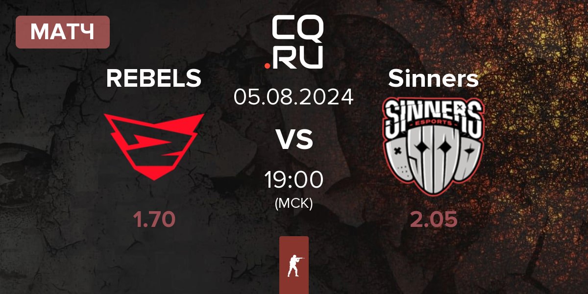 Матч Rebels Gaming REBELS vs Sinners Esports Sinners | 05.08