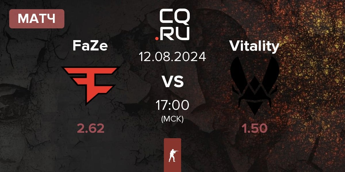 Матч FaZe Clan FaZe vs Team Vitality Vitality | 12.08