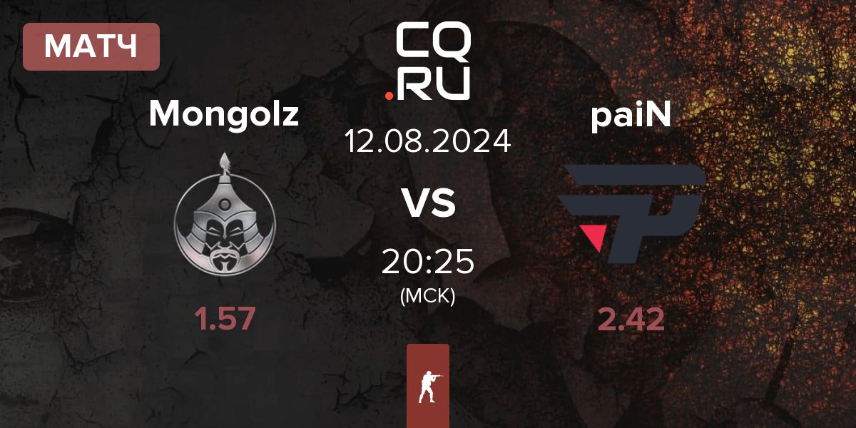 Матч The Mongolz Mongolz vs paiN Gaming paiN | 12.08