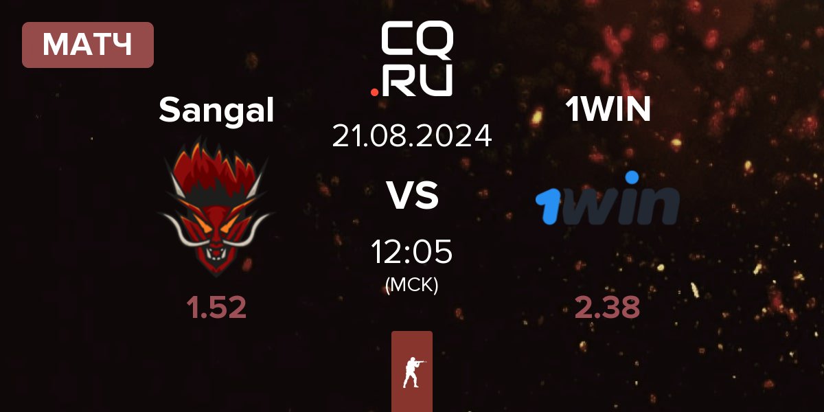 Матч Sangal Esports Sangal vs 1WIN | 21.08