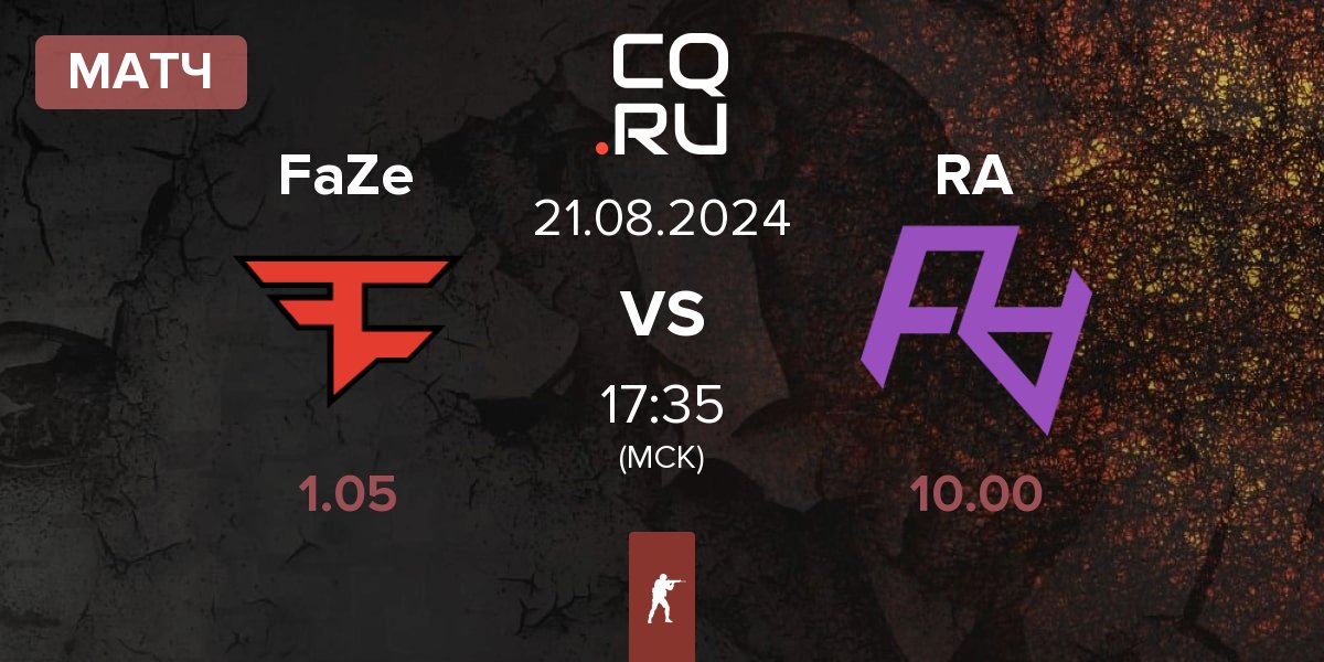 Матч FaZe Clan FaZe vs Rare Atom RA | 21.08