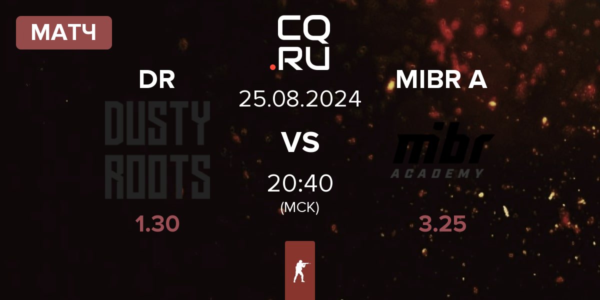 Матч Dusty Roots DR vs MIBR Academy MIBR A | 25.08