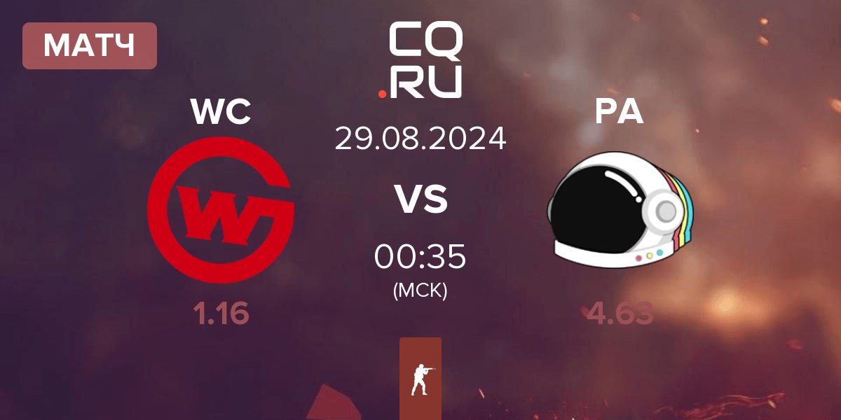 Матч Wildcard Gaming WC vs Party Astronauts PA | 29.08