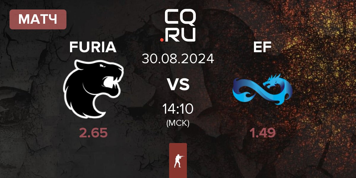 Матч FURIA Esports FURIA vs Eternal Fire EF | 30.08