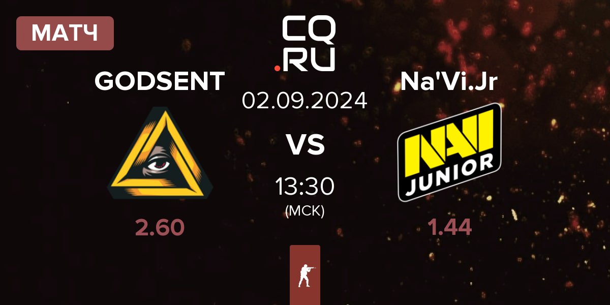 Матч GODSENT vs Natus Vincere Junior Na'Vi.Jr | 02.09