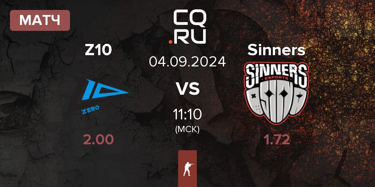 Матч Zero Tenacity Z10 vs Sinners Esports Sinners | 04.09