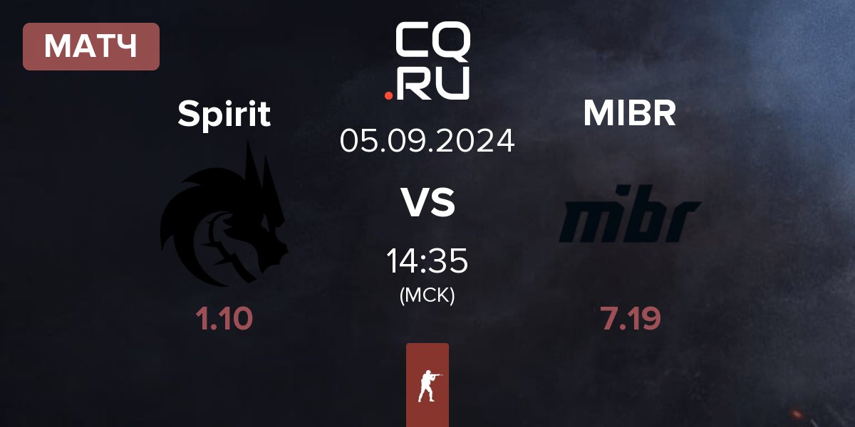 Матч Team Spirit Spirit vs Made in Brazil MIBR | 05.09