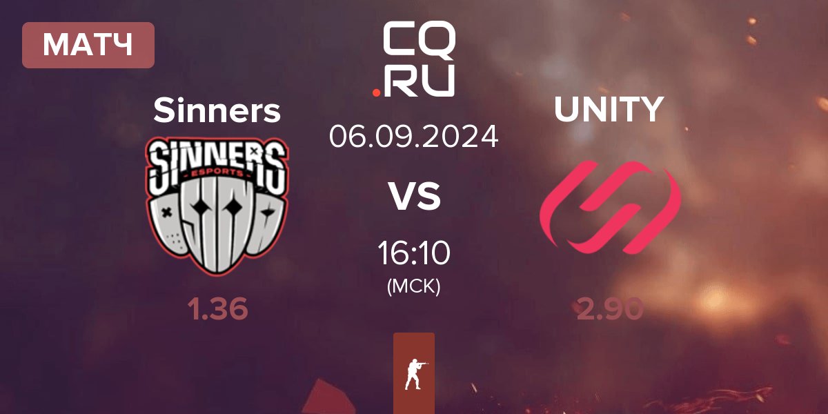 Матч Sinners Esports Sinners vs UNITY Esports UNITY | 06.09