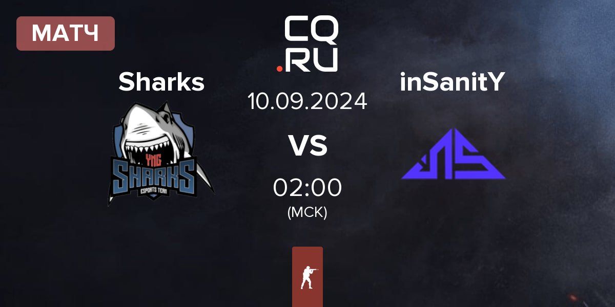 Матч Sharks Esports Sharks vs inSanitY Sports inSanitY | 10.09