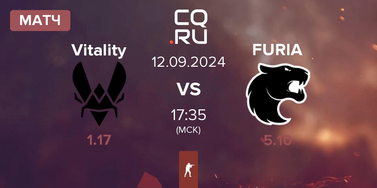 Матч Team Vitality Vitality vs FURIA Esports FURIA | 12.09