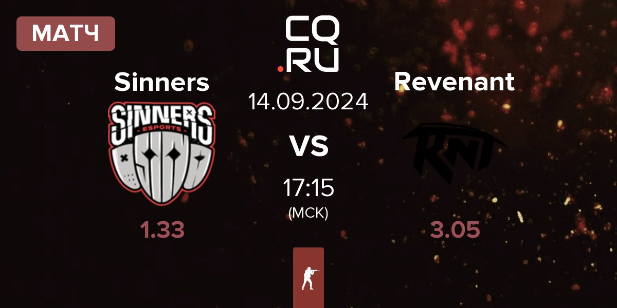 Матч Sinners Esports Sinners vs Revenant Esports Revenant | 14.09