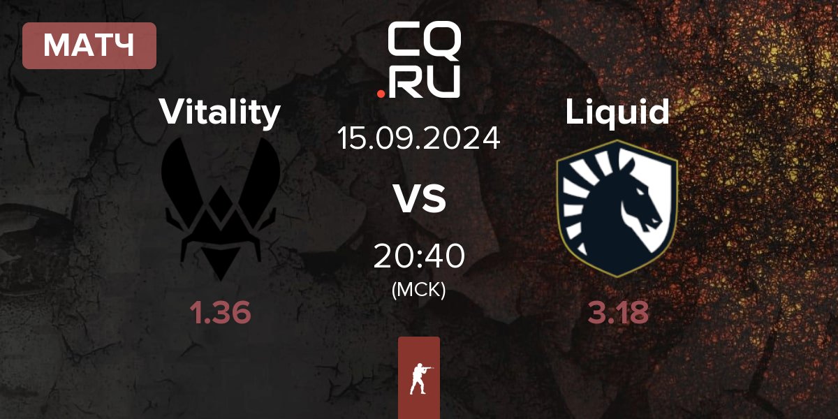 Матч Team Vitality Vitality vs Team Liquid Liquid | 15.09