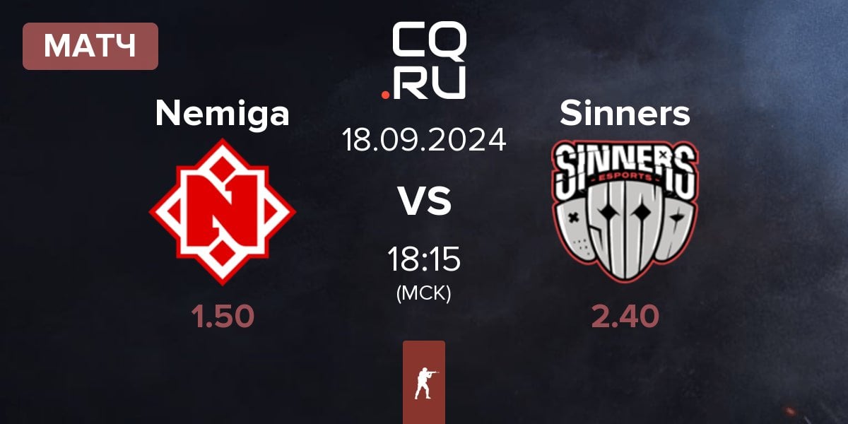 Матч Nemiga Gaming Nemiga vs Sinners Esports Sinners | 18.09