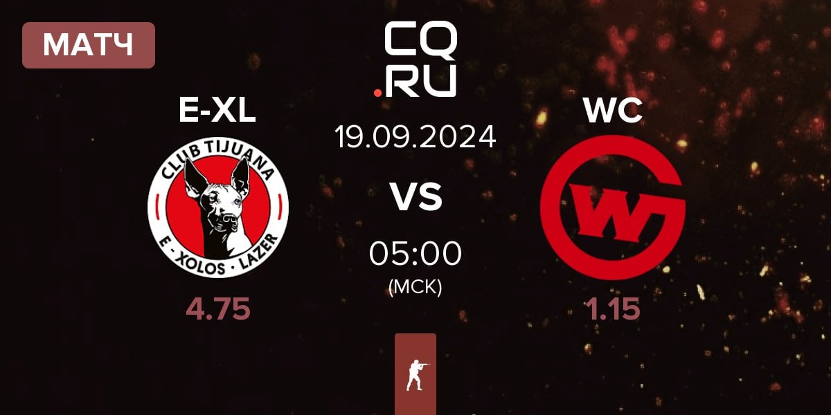 Матч E-Xolos LAZER E-XL vs Wildcard Gaming WC | 19.09