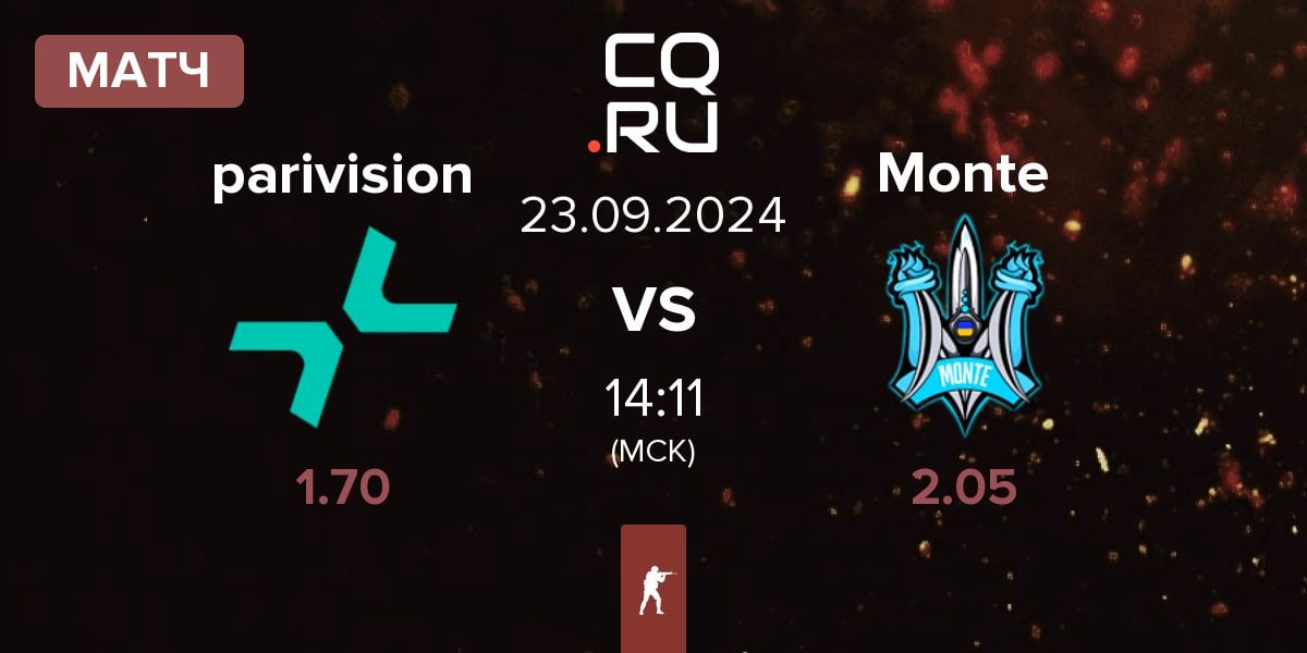 Матч PARIVISION parivision vs Monte | 23.09