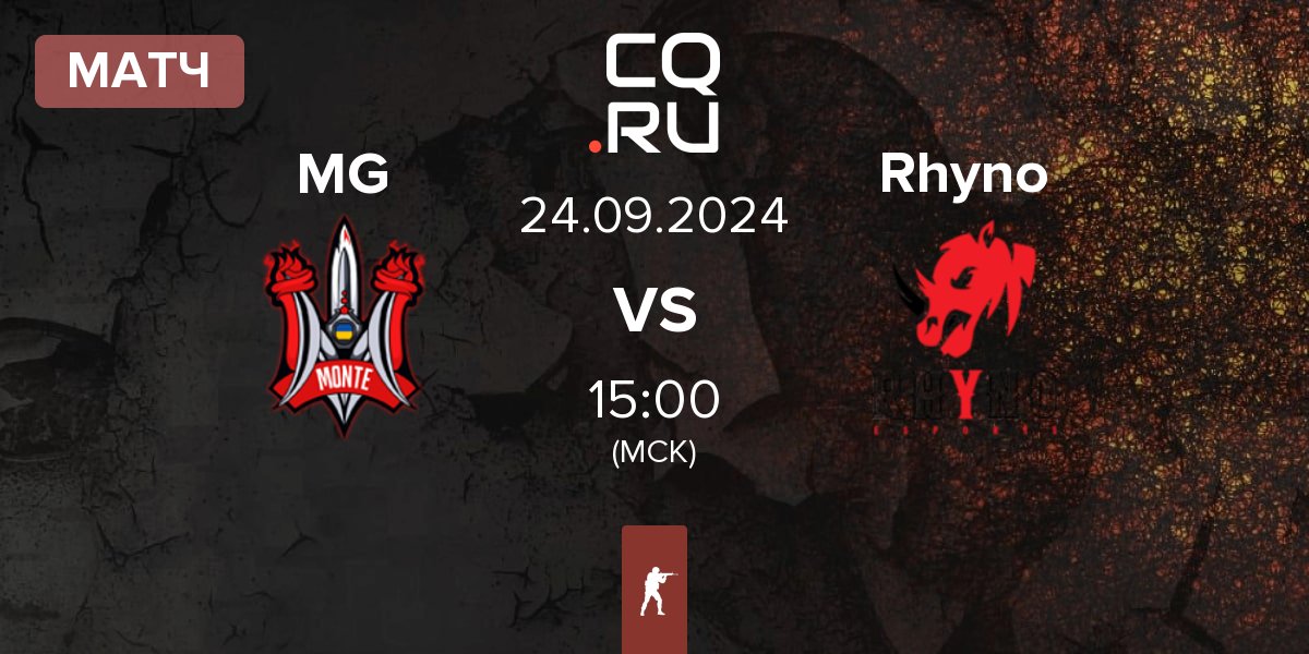 Матч Monte Gen MG vs Rhyno Esports Rhyno | 24.09