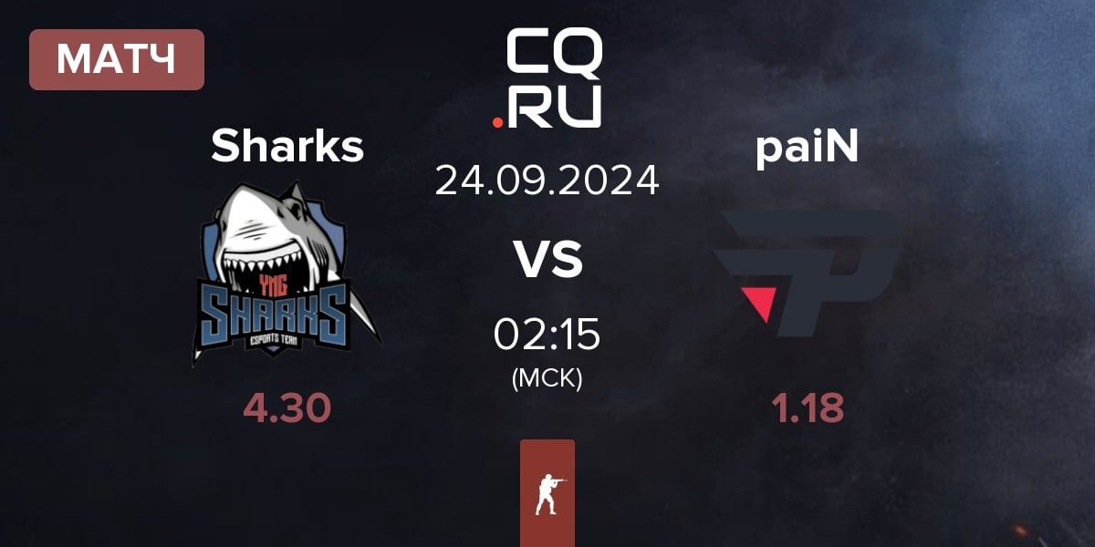 Матч Sharks Esports Sharks vs paiN Gaming paiN | 24.09