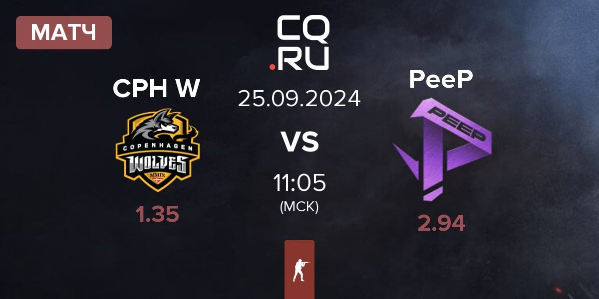 Матч Copenhagen Wolves CPH W vs Tem PeeP PeeP | 25.09