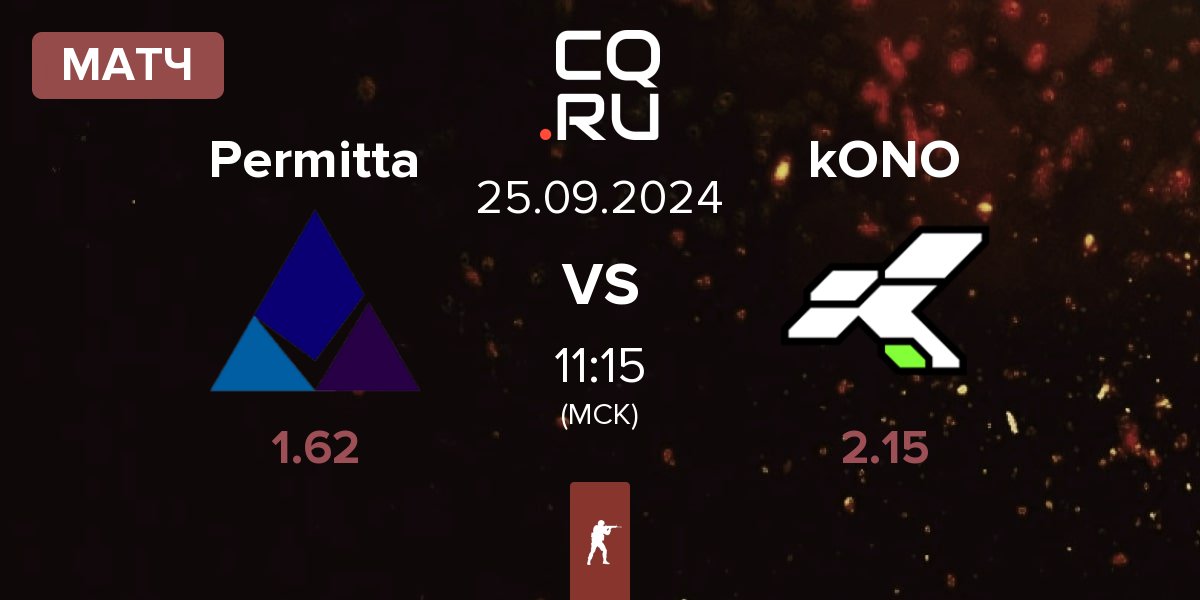 Матч Permitta Esports Permitta vs kONO.ECF kONO | 25.09