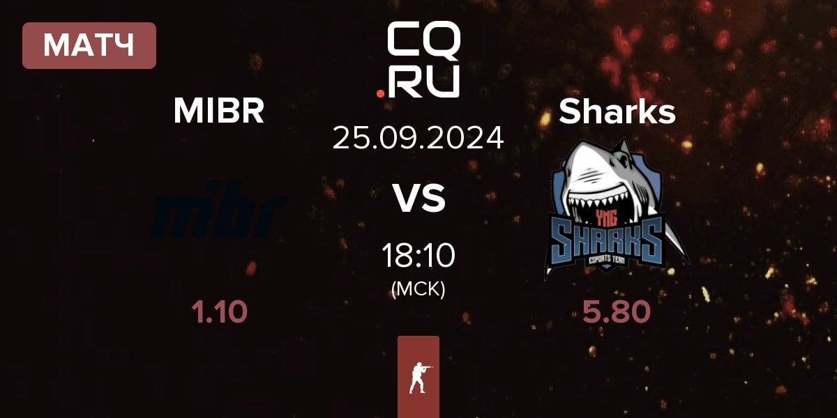 Матч Made in Brazil MIBR vs Sharks Esports Sharks | 25.09