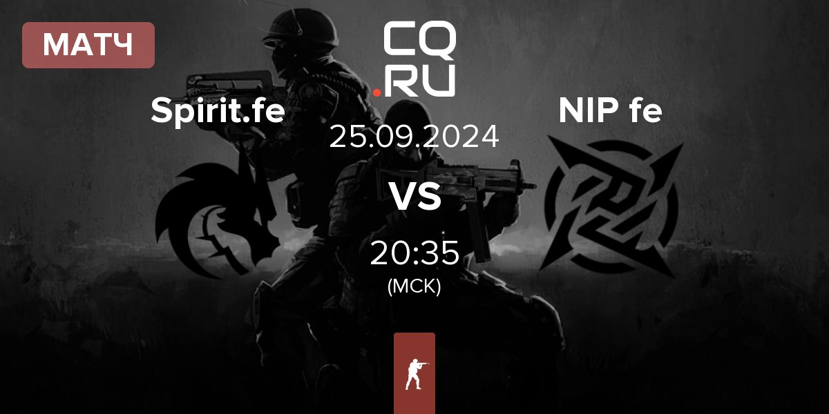 Матч Team Spirit Female Spirit.fe vs NIP Impact NIP fe | 25.09