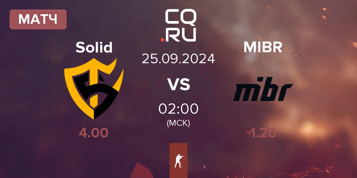 Матч Team Solid Solid vs Made in Brazil MIBR | 25.09