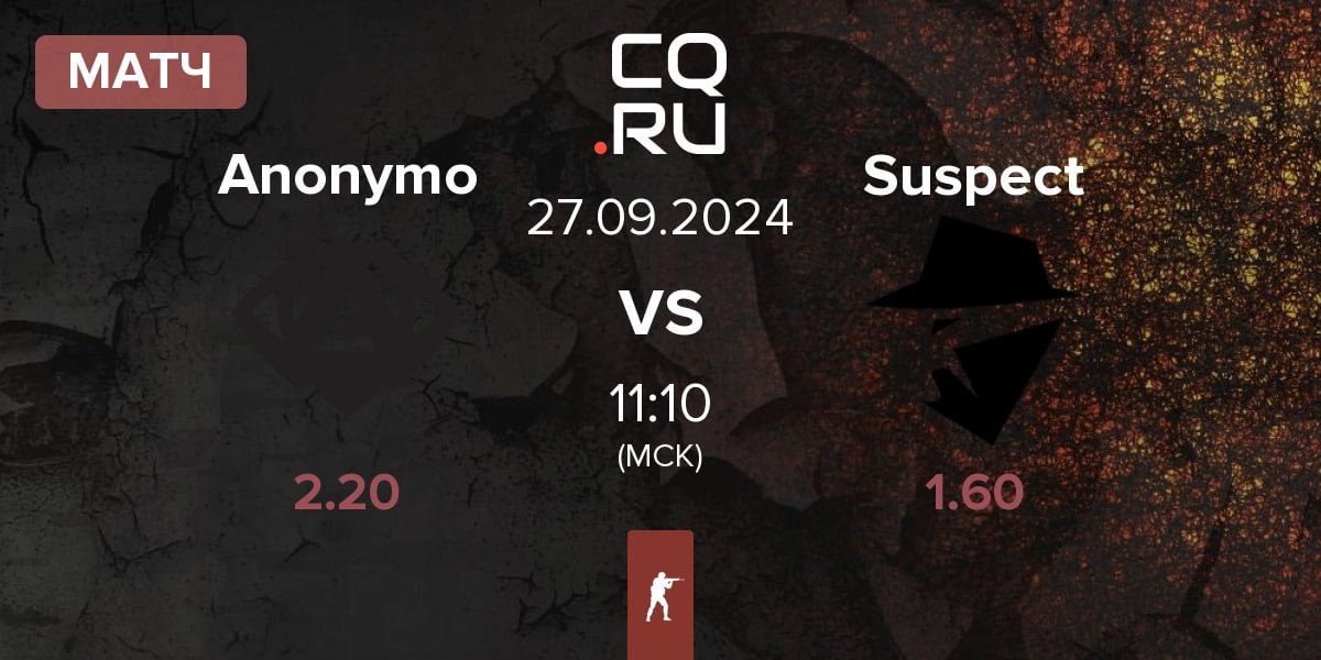 Матч Anonymo Esports Anonymo vs The Suspect Suspect | 27.09