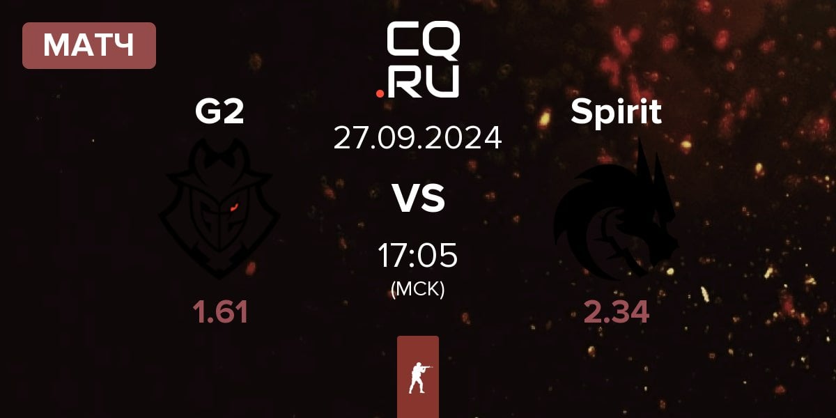 Матч G2 Esports G2 vs Team Spirit Spirit | 27.09