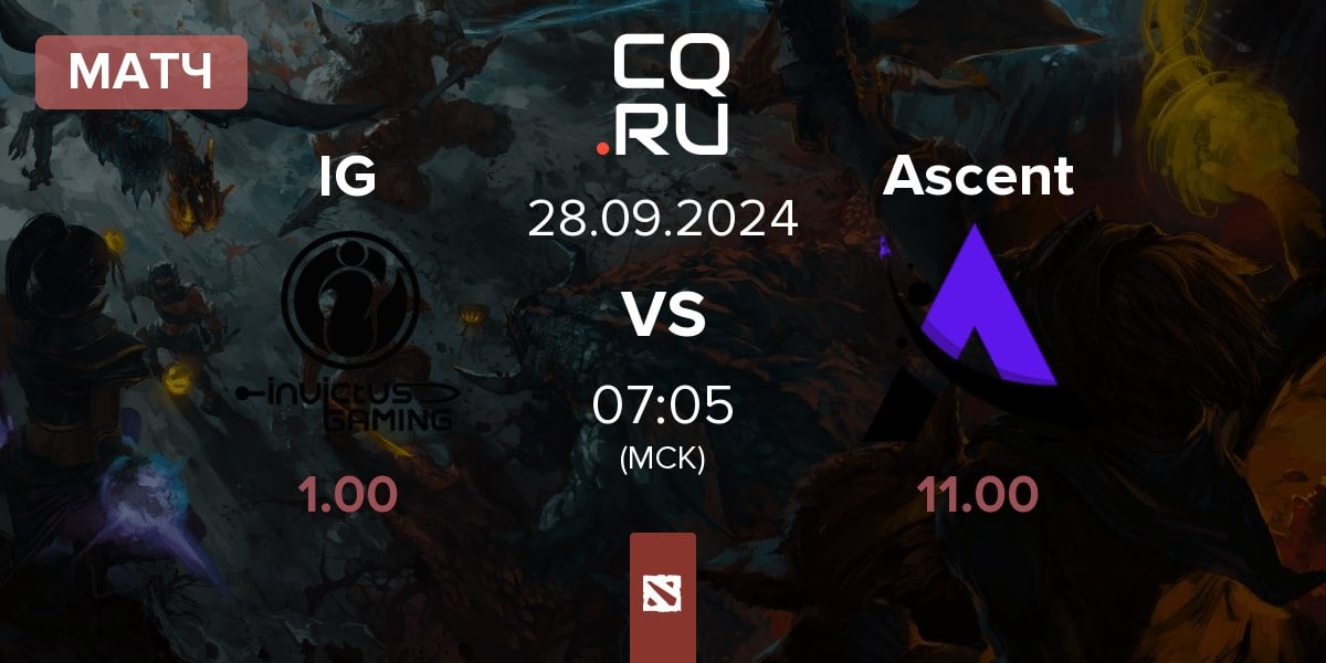 Матч Invictus Gaming IG vs Ascent Esports Ascent | 28.09