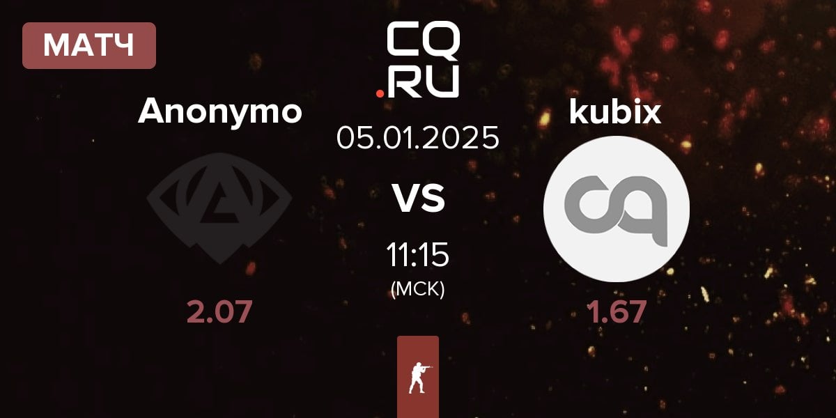 Матч Anonymo Esports Anonymo vs kubix | 05.01