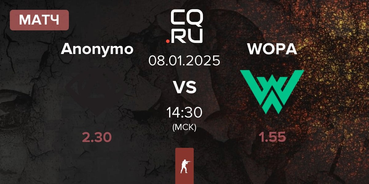 Матч Anonymo Esports Anonymo vs WOPA Esport WOPA | 08.01