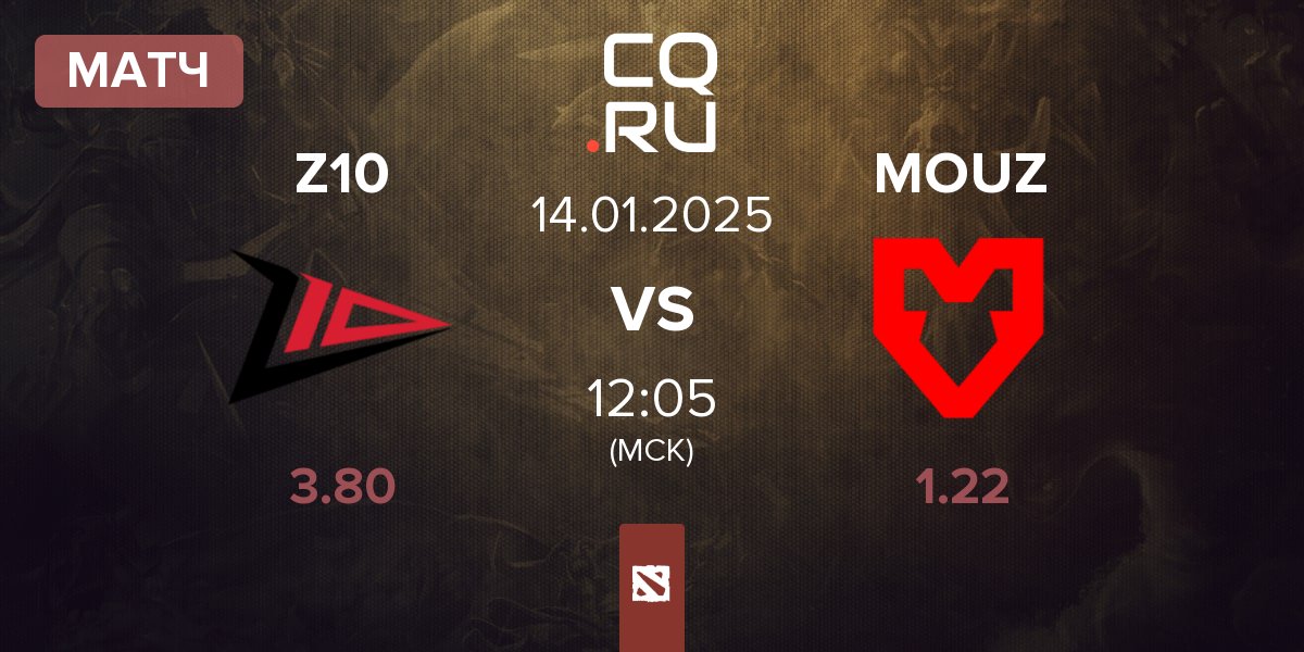 Матч Zero Tenacity Z10 vs MOUZ | 14.01