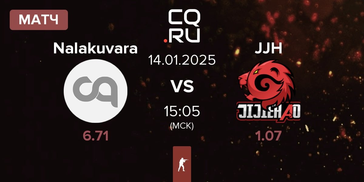 Матч Nalakuvara vs JiJieHao JJH | 14.01