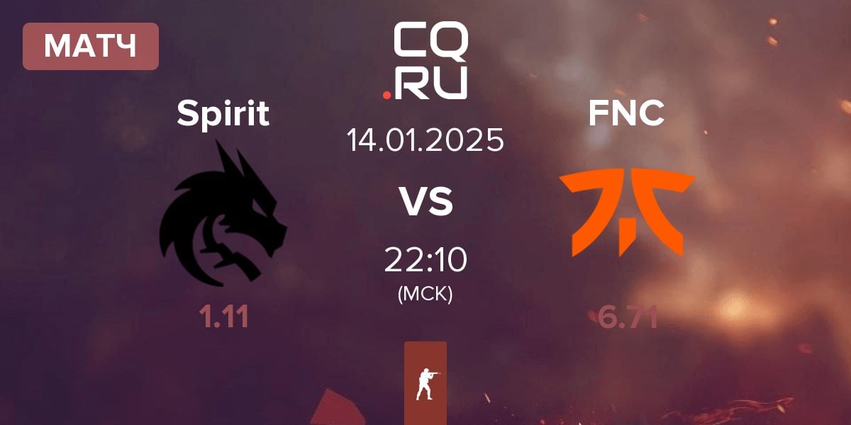 Матч Team Spirit Spirit vs Fnatic FNC | 14.01