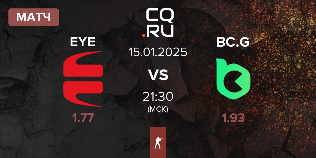 Матч EYEBALLERS EYE vs BC.Game Esports BC.G | 15.01