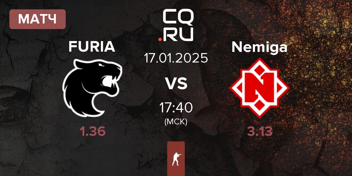 Матч FURIA Esports FURIA vs Nemiga Gaming Nemiga | 17.01